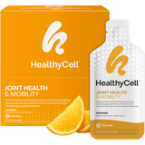 HealthyCell joint health supplement packaging with orange flavor indication